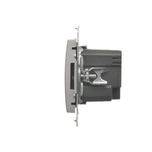 Simon 54 Ładowarka 2xUSB 2.1A 5V/DC srebrny mat DC2USB.01/43