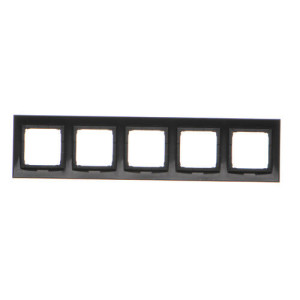 Simon 54 Premium Ramka pięciokrotna czarny mat DR5/49