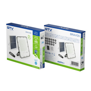 Naświetlacz LED solarny BRAVOS 100W 1000lm 6400K IP65 pilot 3y LD-BRAVOS100W-64