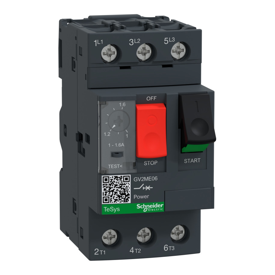 Wyłącznik silnikowy 3P 0,55kW 1,0-1,6A PL GV2ME06AP TeSys Deca