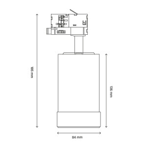 PAVA BASIC na szynoprzewód 3F 20W CCT 20-45st IP20 PA80 biała SLI033032CCT_PW