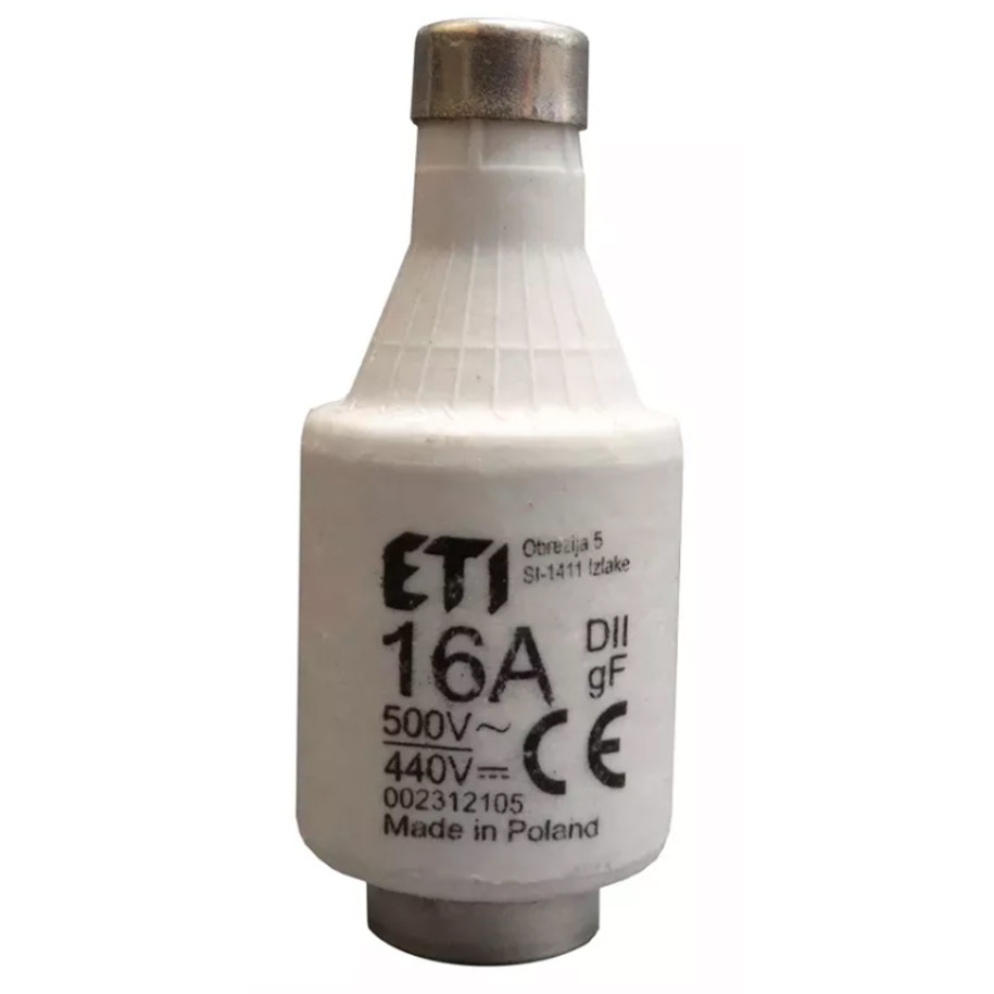 Wkładka bezpiecznikowa 16A DII gF / BiWts 500V AC/440V DC E27 002312105