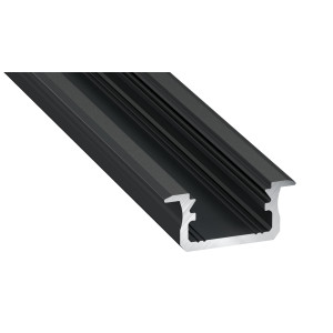 Profil aluminiowy podtynkowy do taśm LED typ B czarny 3mb