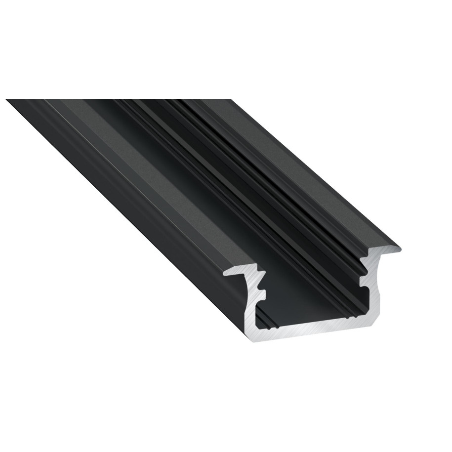 Profil aluminiowy podtynkowy do taśm LED typ B czarny 3mb