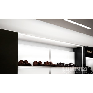 Profil aluminiowy podtynkowy do taśm LED typ B INOX 2,02m