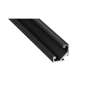 Profil aluminiowy narożny do taśm LED typ C czarny 3 mb