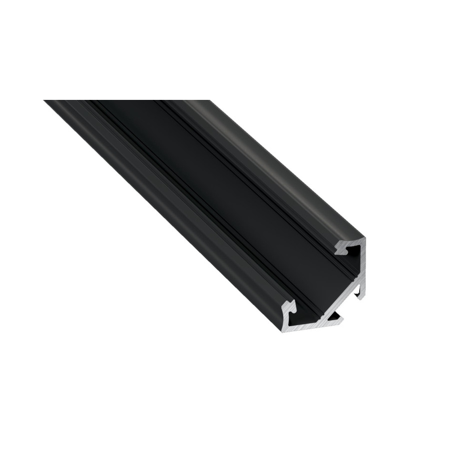 Profil aluminiowy narożny do taśm LED typ C czarny 3 mb