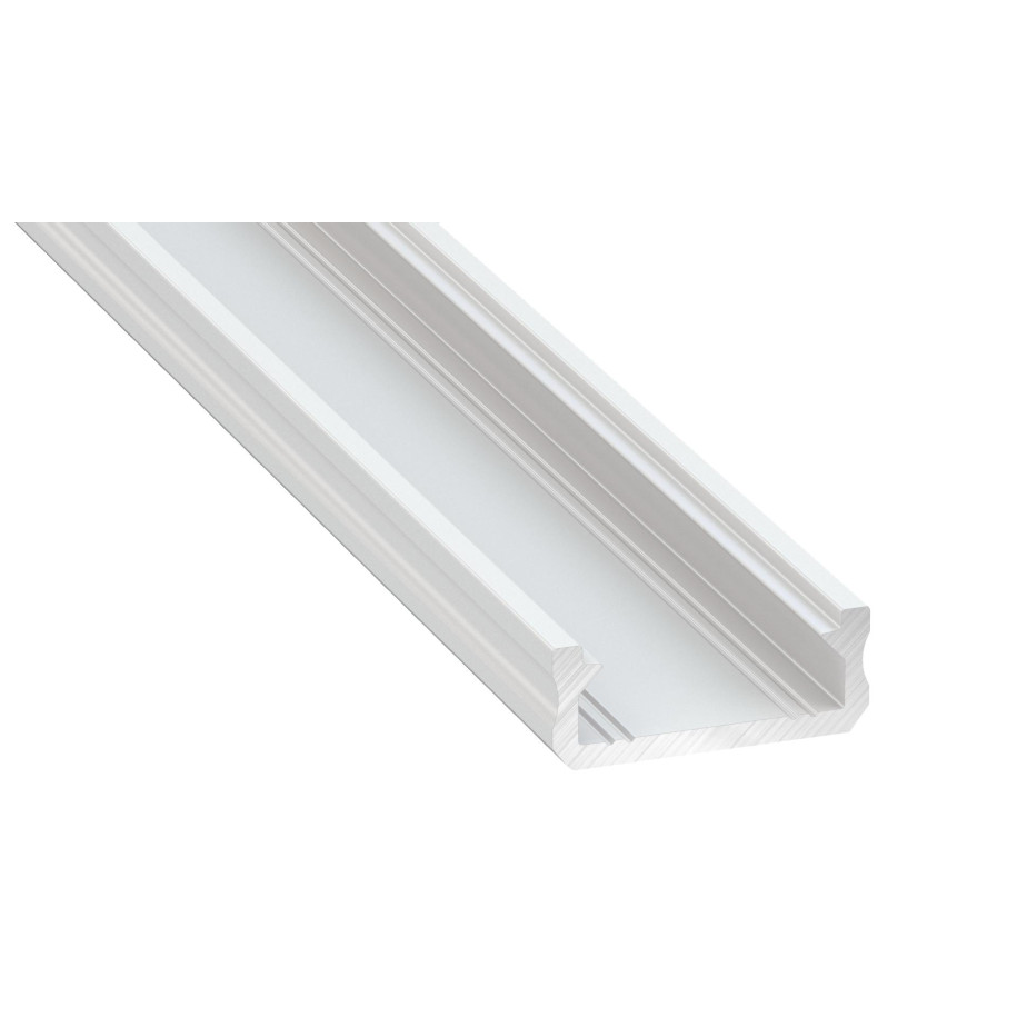 Profil aluminiowy natynkowy płaski typu D biały do taśmy LED 2 m