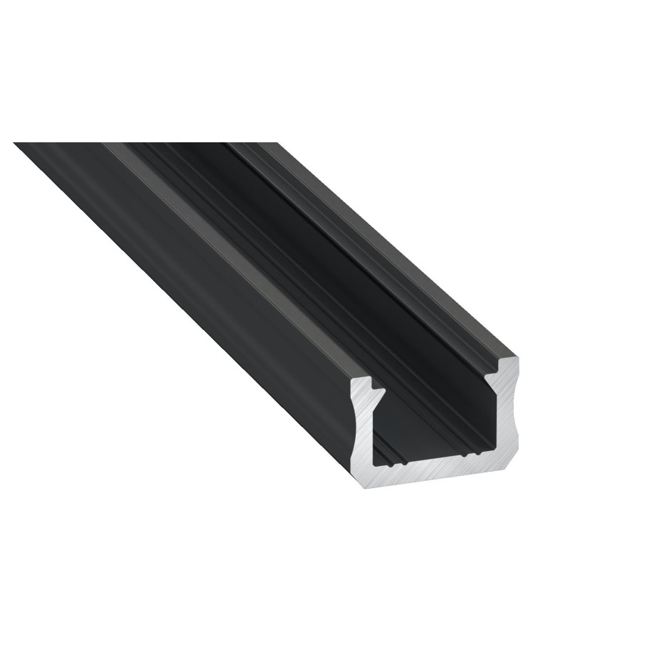Profil aluminiowy natynkowy typu slim X czarny do taśmy LED 2mb