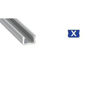 Profil aluminiowy natynkowy typu slim X anodowany do taśmy LED 2mb