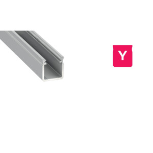 Profil aluminiowy natynkowy typu Y anodowany do taśmy LED 2mb