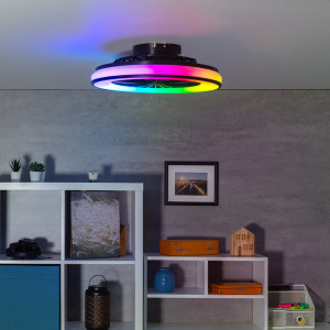 Oprawa oświetleniowa LED z wentylatorem PLAVE LED CCT+RGB 38034