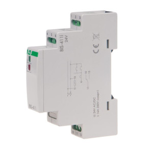 Przekaźnik bistabilny włącz/wyłącz 1P 16A separowany 165-265V AC Inrush BIS-411-LED