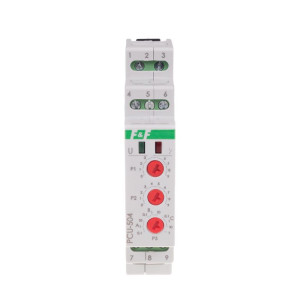 Przekaźnik czasowy z podtrzymaniem po zaniku zasilania 12‑264V AC/DC styk 2P 8A 1 moduł PCU‑504UNI