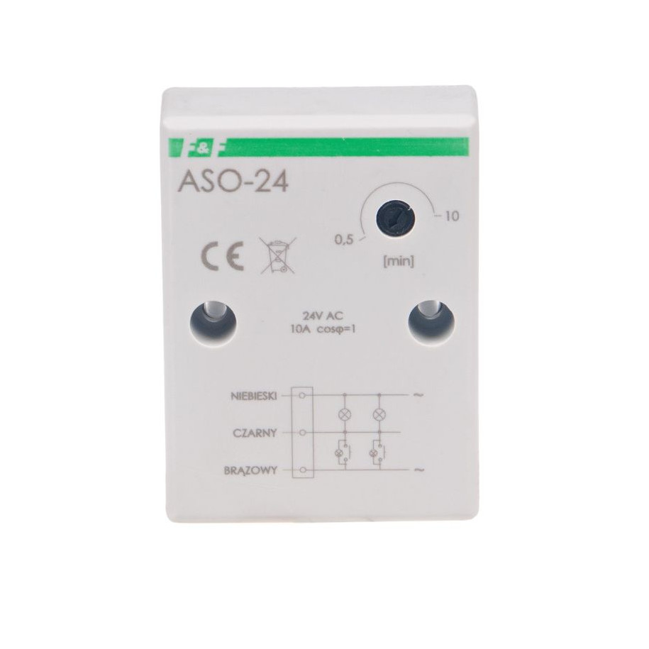 Automat schodowy tablicowy 10A 0,5-10min 24V AC ASO-24