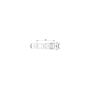 Przewód przyłączeniowy 5m z gniazdem prostym 8P FIELDBUS M12 S/A AB-C8-5,0PUR-M12FS 22260728