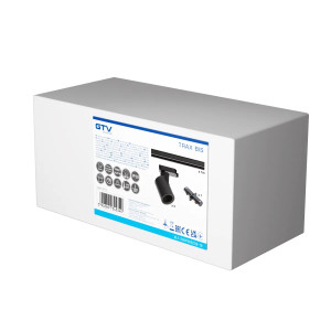 Zestaw TRAX BIS (3 oprawy na szynoprzewód 1-fazowy) 1m 3xGU10 max. 3x20W AC220-240V czarny XLT-Z3OP20SZ1B-10