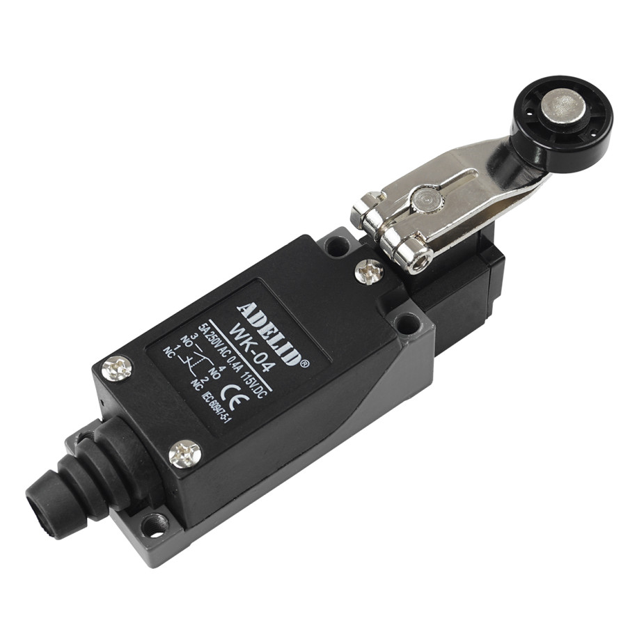 Wyłącznik krańcowy dźwignia z rolką NO+NC 5A IP65 WK-04