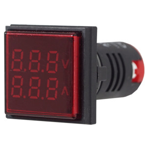 Miernik czerwony 0-100A/60-500V amperomierz/voltomierz cyfrowy tablicowy AS22-MR-VA
