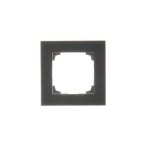Simon 55 Ramka 1-krotna Nature Szkło classic czarne TRN1/182