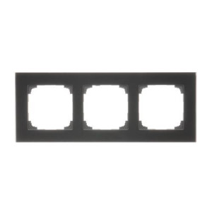 Simon 55 Ramka 3-krotna Nature Szkło classic czarne TRN3/182