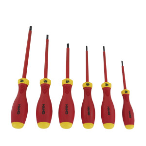 Zestaw wkrętaków izolowanych 1000V 6szt. czerwono-żółte W-00346