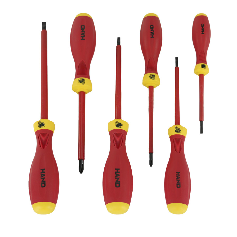 Zestaw wkrętaków izolowanych 1000V 6szt. czerwono-żółte W-00346