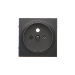 Simon 54 Pokrywa gniazda poj. z przesłonami czarny mat DGZ1ZP/49