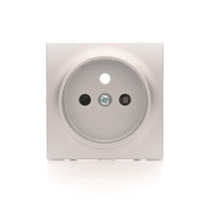 Simon 54 Pokrywa gniazda poj. z przesłonami srebrny mat DGZ1ZP/43