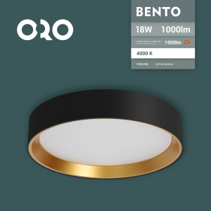Plafon dekoracyjny LED BENTO 18W 4000K B/G ORO33368