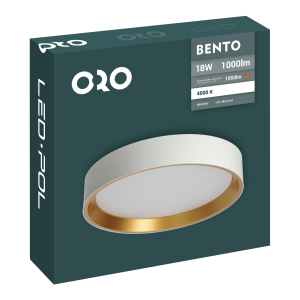 Plafon dekoracyjny LED BENTO 18W 4000K W/G ORO33367