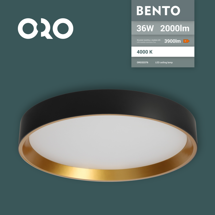 Plafon dekoracyjny LED BENTO 36W 4000K BG ORO33376