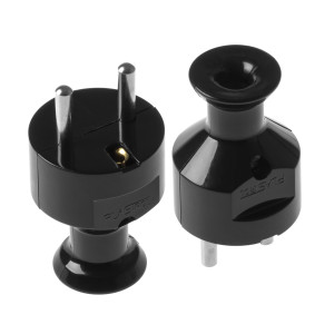 Wtyczka prosta z/u 16A 250V rozbieralna czarna WT-31/CZARNY