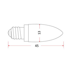 Żarówka choinkowa E10 34V 3W 5 szt.