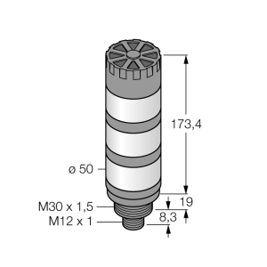 Oświetlenie sygnalizacyjne LED kolumna świetlna TL50GYRAQ 3083214