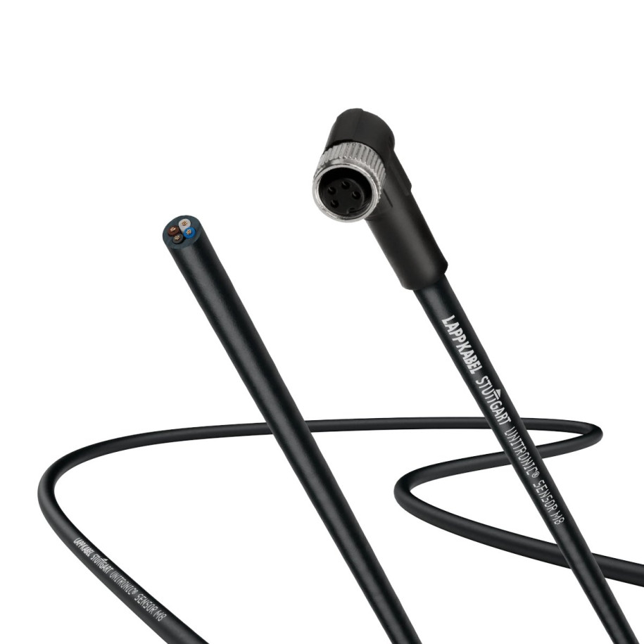 Przewód przyłączeniowy 5m z gniazdem kątowym 4P FIELDBUS M8 S/A AB-C4- 5,0PUR-M8FA 22260312