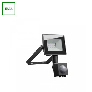 NOCTIS LUX 4 NAŚWIETLACZ 10W NW 230V IP44 94x150x53mm CZARNY czujnik ruchu PIR SLI029070NW_CZUJNIK_PW