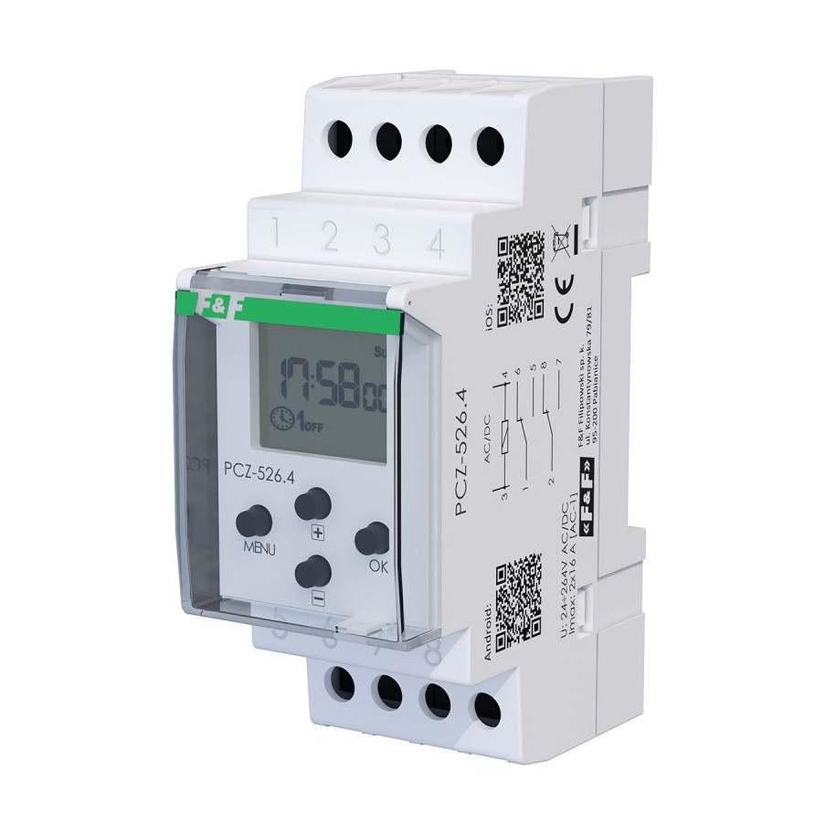 Zegar astronomiczny PCZ-526.4 dwukanałowy z programowalną przerwą nocną