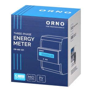 Licznik energii elektrycznej 3‑fazowy 80A, MID DIN TH‑35mm OR‑WE‑531