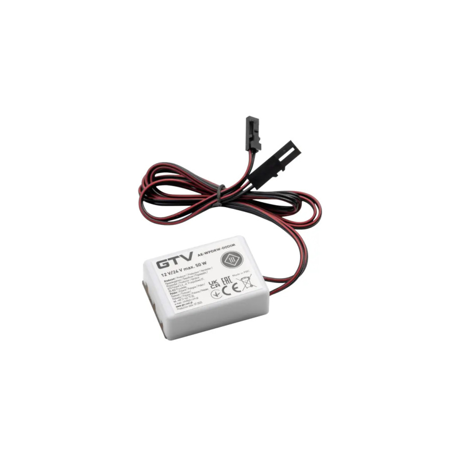 Włącznik podblatowy 12V, moc maks. 50W, przewód 150mm AE-WPDRW-00