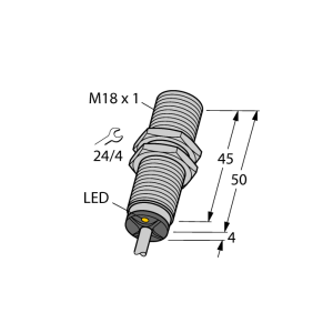 czujnik indukcyjny z przewodem BI8-M18-AP6X PNP Sn8 10-30VDC