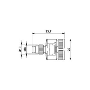 Rozdzielacz Y SAC-3P-M 8Y/2XM 8FS 1696183 Phoenix Contact