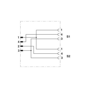 Rozdzielacz Y SAC-3P-M 8Y/2XM 8FS 1696183 Phoenix Contact