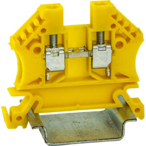 Złączka szynowa 2-przewodowa 2,5mm2 żółta EURO 43408N