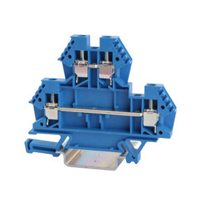 Złączka szynowa 2-piętrowa 4mm2 niebieska EURO 43550BL