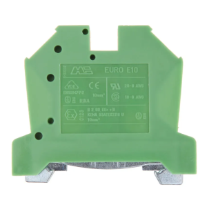 Złączka szynowa ochronna 10mm2 zielono-żółta 10 43458