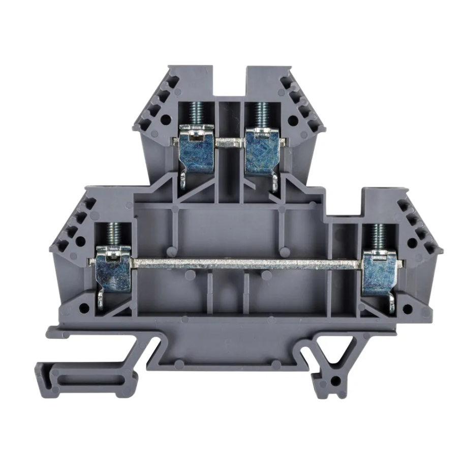 Złączka szynowa 2-piętrowa 4mm2 szara EURO 43550