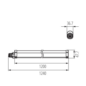 Oprawa liniowa LED TP SLIM N LED 40W-NW 4400lm 4000K IP65 38940