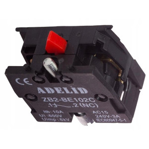 Styk pomocniczy rozwierny NC czerwony AS22-BE102