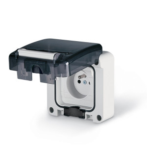 Gniazdo pojedyncze p/t PROTECTA 16A 250V bez puszki 137.4411